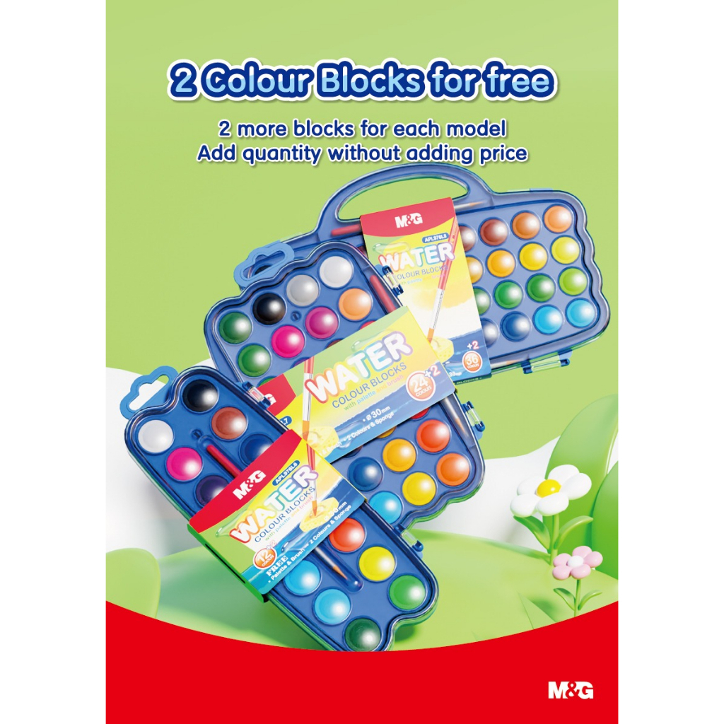 

Cat Air M&G Mini Water Color Blocks 30mm Perlengkapan Lukis melukis seni