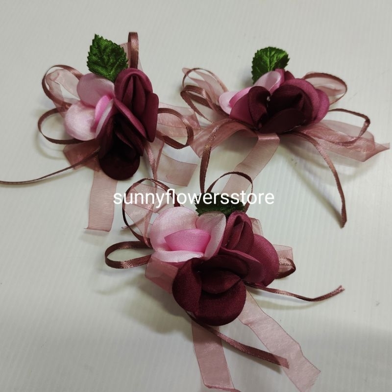 (12 pcs ) Bunga aksesoris buat Panitia/Bros pin pakai peniti