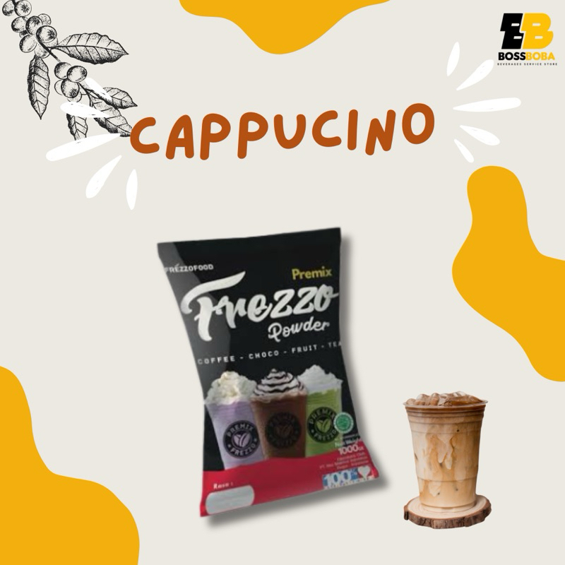 

Bubuk Minuman Rasa Cappucino Premix Frezzo Powder Drink 1kg/Minuman Kekinian Murah/Bossboba