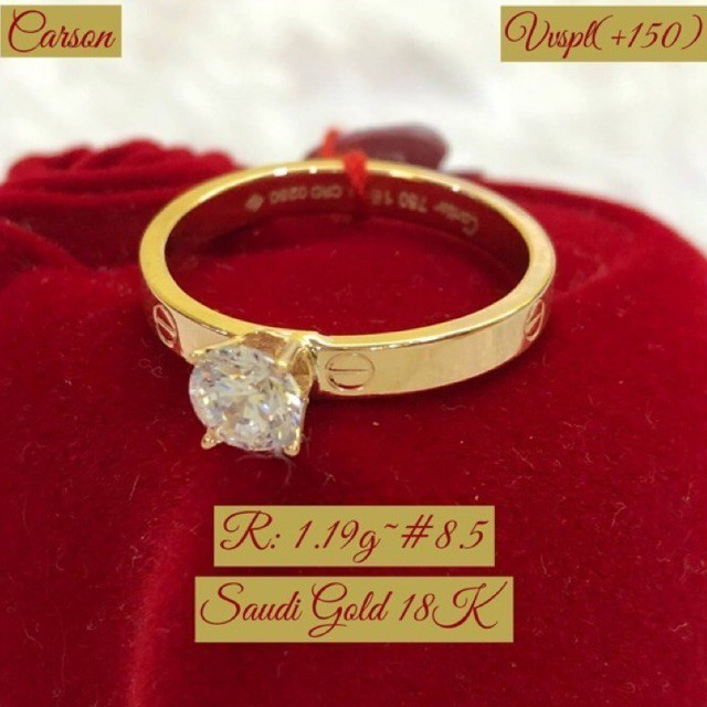 ❤️  COD【17K /emas asli/750kadar】Cincin Berlian Emas car