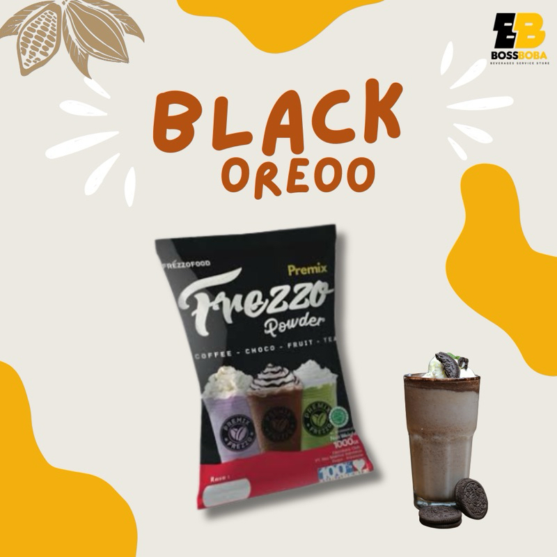 

Bubuk Minuman Rasa Black Ooreo Premix Frezzo Powder Drink 1kg/Minuman Kekinian Murah/Bossboba