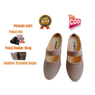 ORIGINAL SEPATU SELOP WANITA SLIP ON SEPATU SELOP FLAT RAJUT WANITA