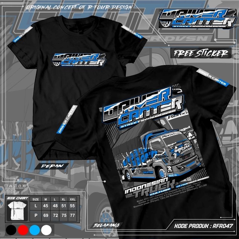 KAOS TRUK CANTER RFR047 KAOS TRUK MANIA KAOS TRUK DEWASA KAOS TRUK OLENG