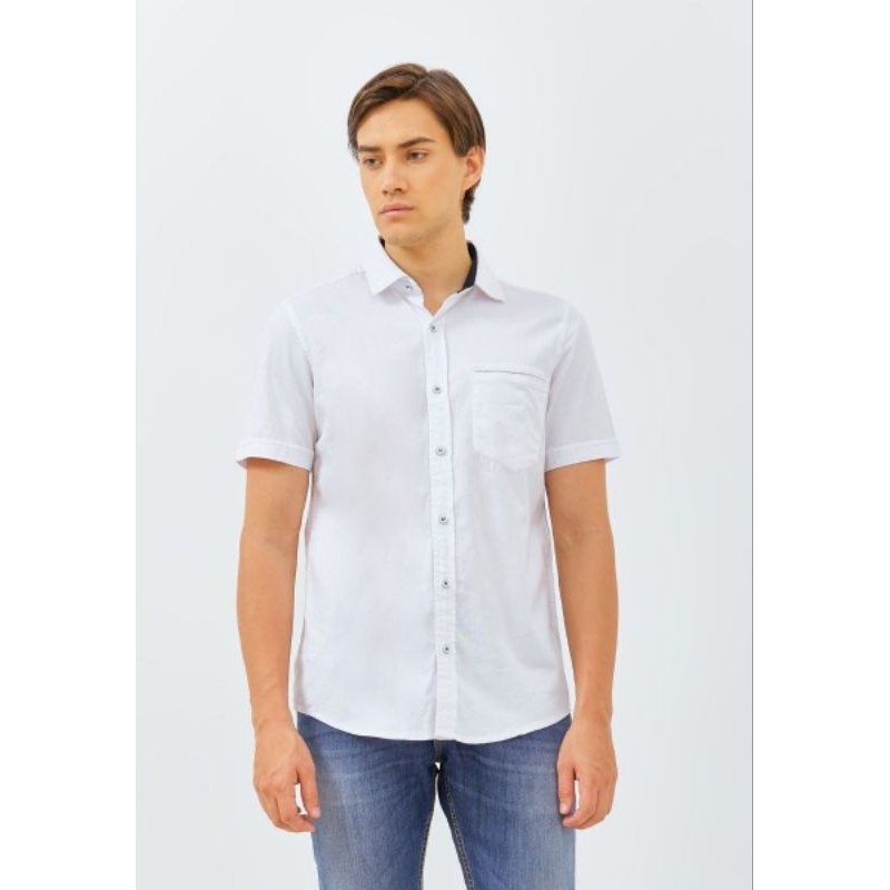 KLS430 KEMEJA LOIS ORIGINAL PRIA LENGAN PENDEK PUTIH WHITE TERBARU