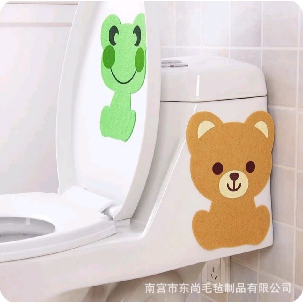 ( KD 1 ) Stiker Pewangi Toilet Karakter Beruang Kelinci Kodok Lucu Stiker Tempel Pewangi Aroma Ruang