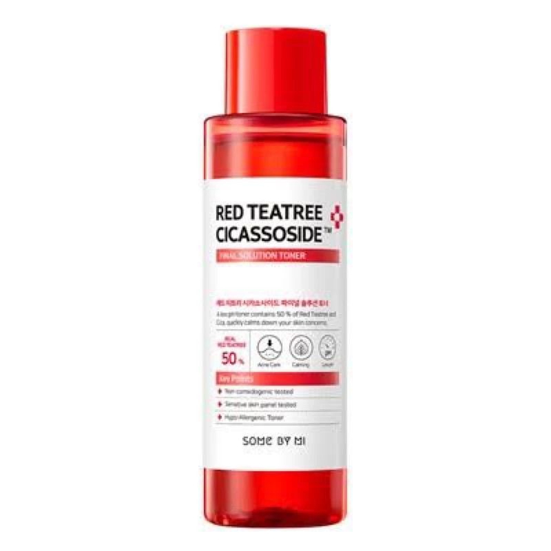 RED TEA TREE CICASSOSIDE DERMA SOLUTION TONER 150 ML  & SERUM 50 ML, TONER AHA BHA PHA 30 DAYS MIRAC