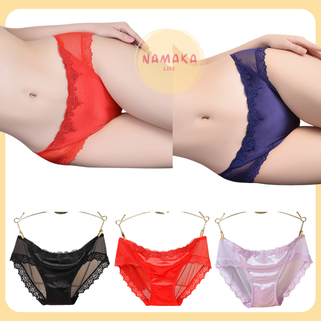 [NL] SEXY PANTY PANTIES LADY CELANA KOLOR PEREMPUAN SEKSI CD KATOK WANITA BROKAT TRANSPARAN NERAWANG