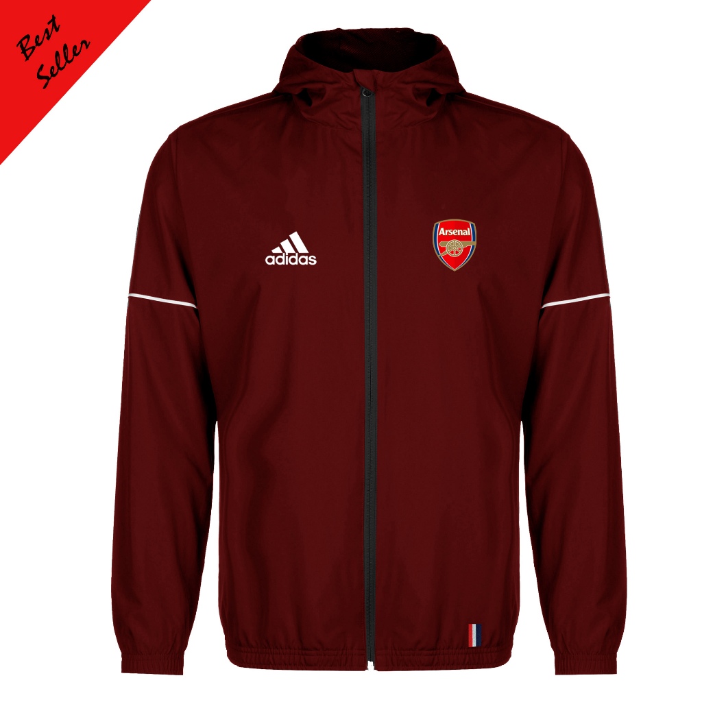 jaket taslan pria logo arsenal terbaru jacket pria kupluk jaket zipper murah jaket pria bomber premi