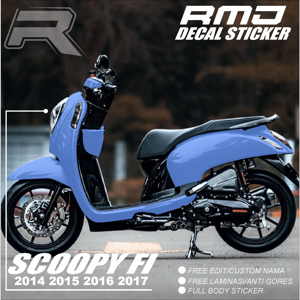 COD Decal POLOS  Scoopy FI Lama 2013-2016 Full Body Polos - Dekal Stiker Variasi Motor Honda Scoopy 