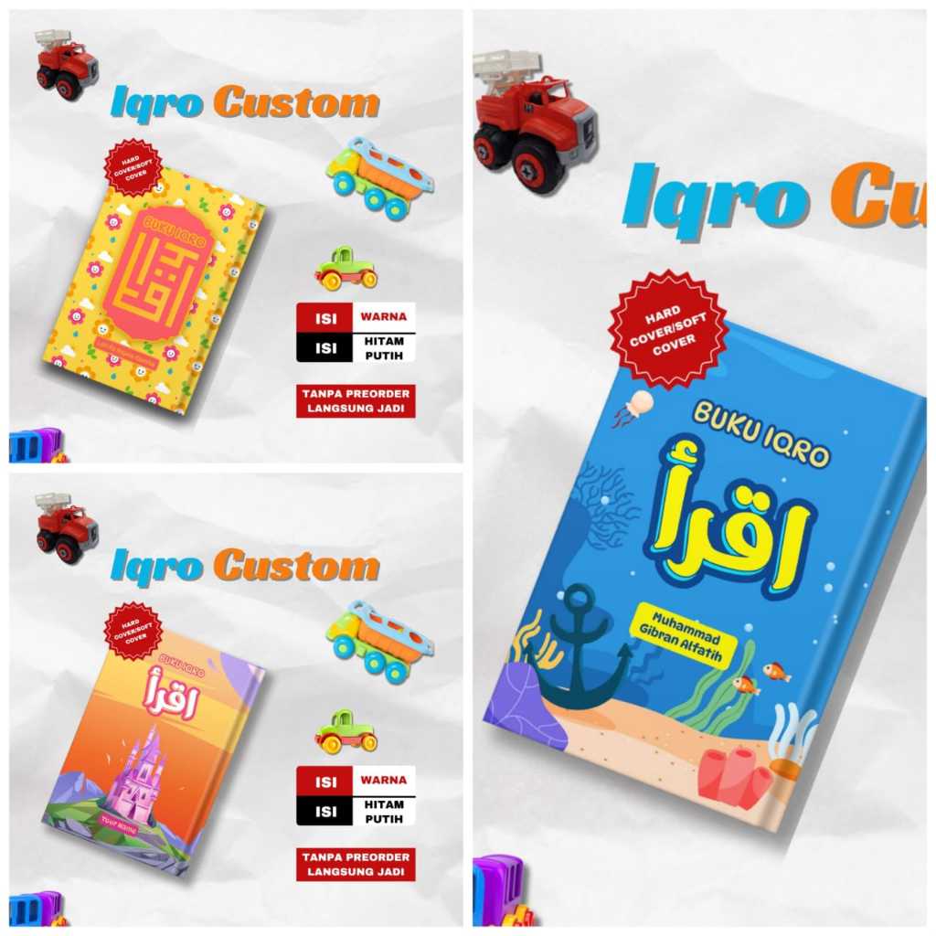 IQRO ANAK HARD COVER FULL COLOR CUSTOM NAMA FOTO PART2