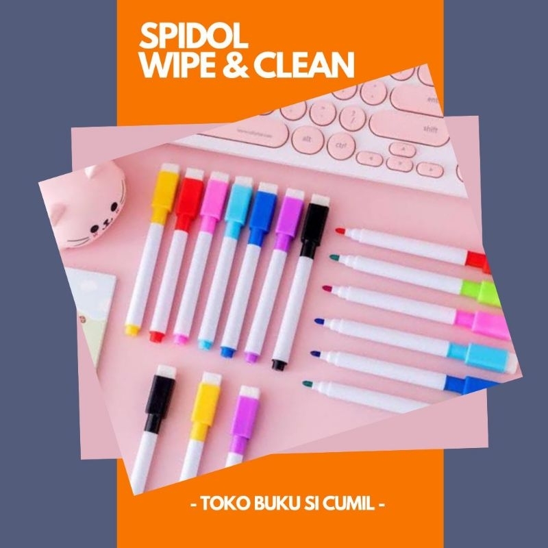 

Spidol Wipe and Clean dengan Penghapus Si Cumil