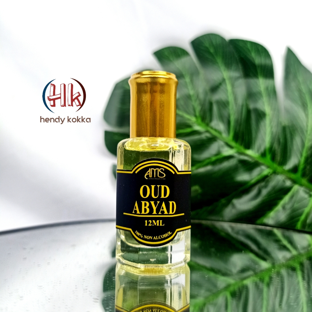 PARFUM AROMA OUD ABYAD ORIGINAL PARFUM SHALAT OLES ISI 12ML  NONALKOHOL (BY.AMS)