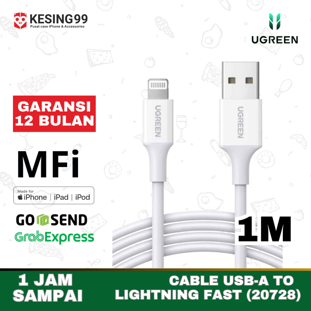 UGREEN Kabel iPhone USB Lightning MFi FAST Charging