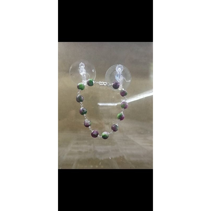 gelang perak batu permata
