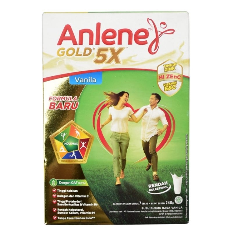 

Susu Bubuk Anlene Gold 5X Rasa Vanila 240g