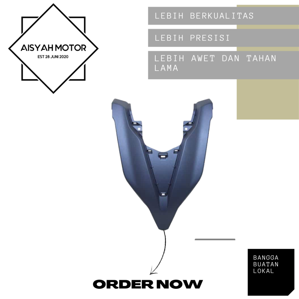 Cover Dasi Tameng Honda Vario All New 150 Led Warna Biru Doff Tahun 2018