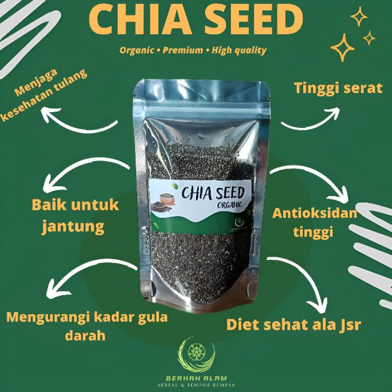

Chia seed organic 100 gr Rempah JSR Herbal Premium alami