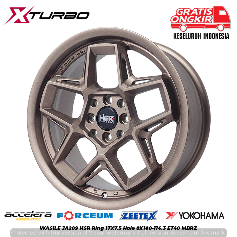 VELG MOBIL RING 17 HSR WASILE WARNA BRONZE - RAIZE ROCKY JAZZ YARIS SWIFT