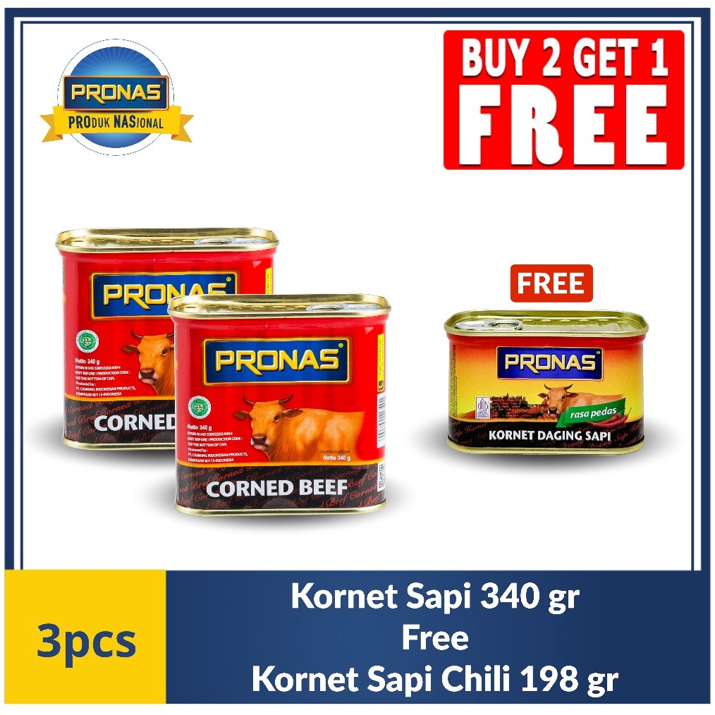 

PROMO HARI INI PRONAS Kornet Sapi 34 gr 2pcs Free Kornet Sapi Chili 198 gr 1pcs