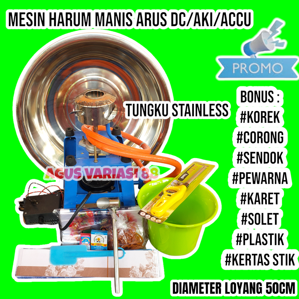 Mesin Harum Manis DC Tungku Stainless Kuningan Tembaga Cor Atas Cor Samping - Mesin Arumanis Diamete