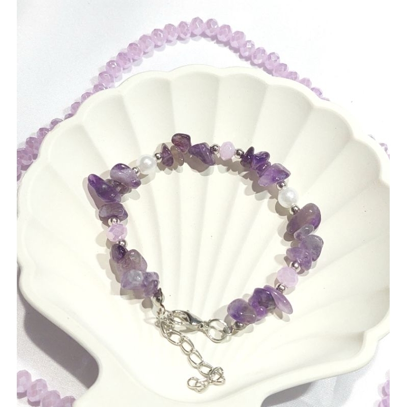 gelang batu kerikil estetik/gelang manik batu/gelang manik estetik