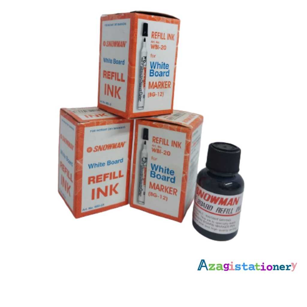 

Tinta Isi Spidol WhiteBoard Ink Snowman Hitam