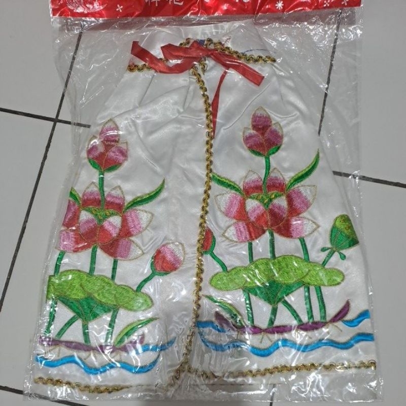 baju jubah patung dewi kwan im putih 16 inch