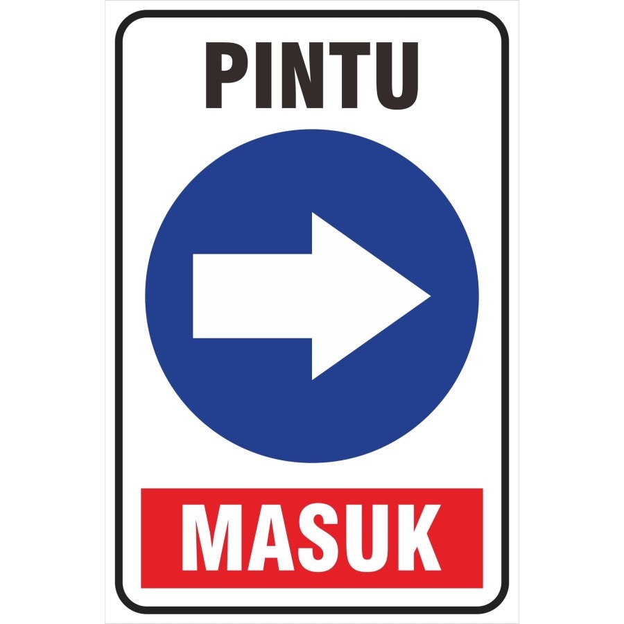 

STIKER SIGN PINTU KELUAR MASUK KELUAR UK. 70X50CM