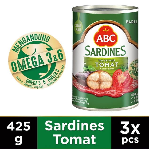 

Original ABC Sarden Saus Tomat 425 g Multi Pack 3 pcs