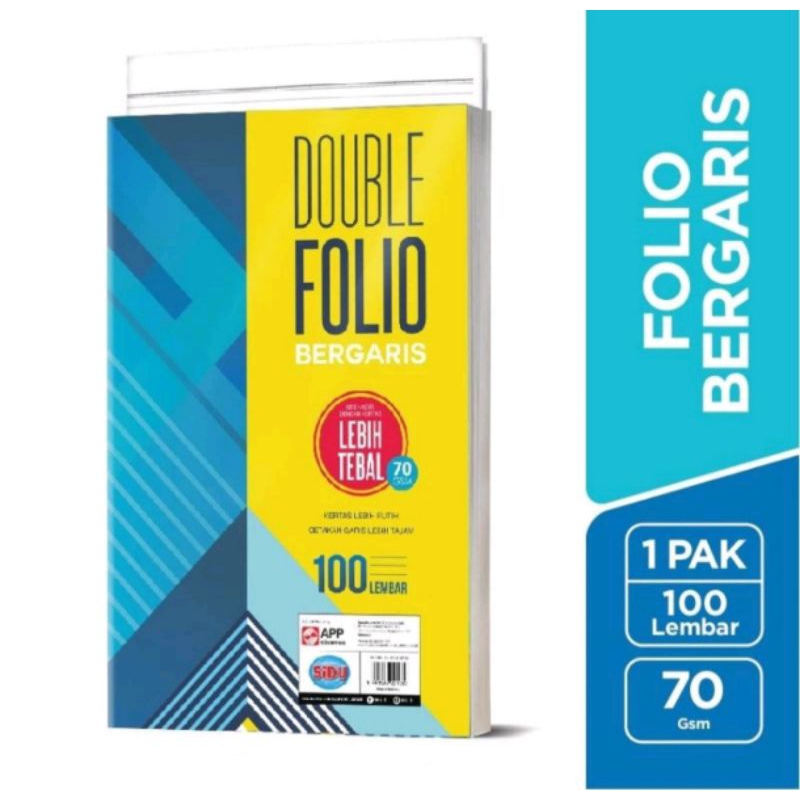 

kertas double folio bergaris isi 100