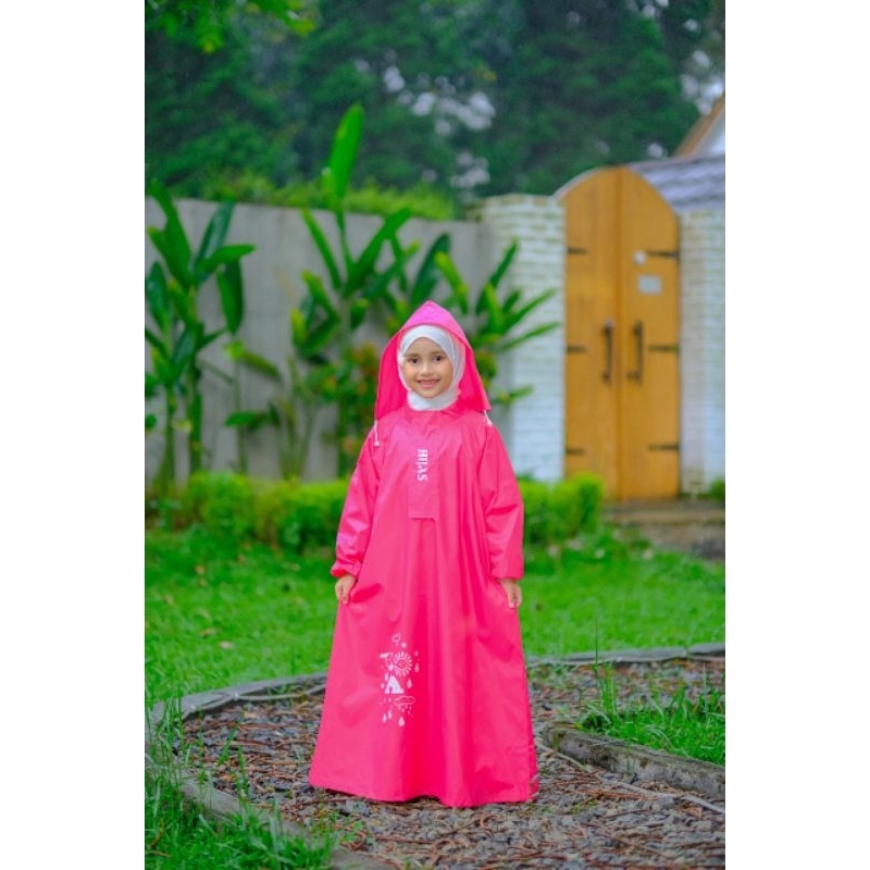 Jas hujan mantel anak gamis muslimah Hijas