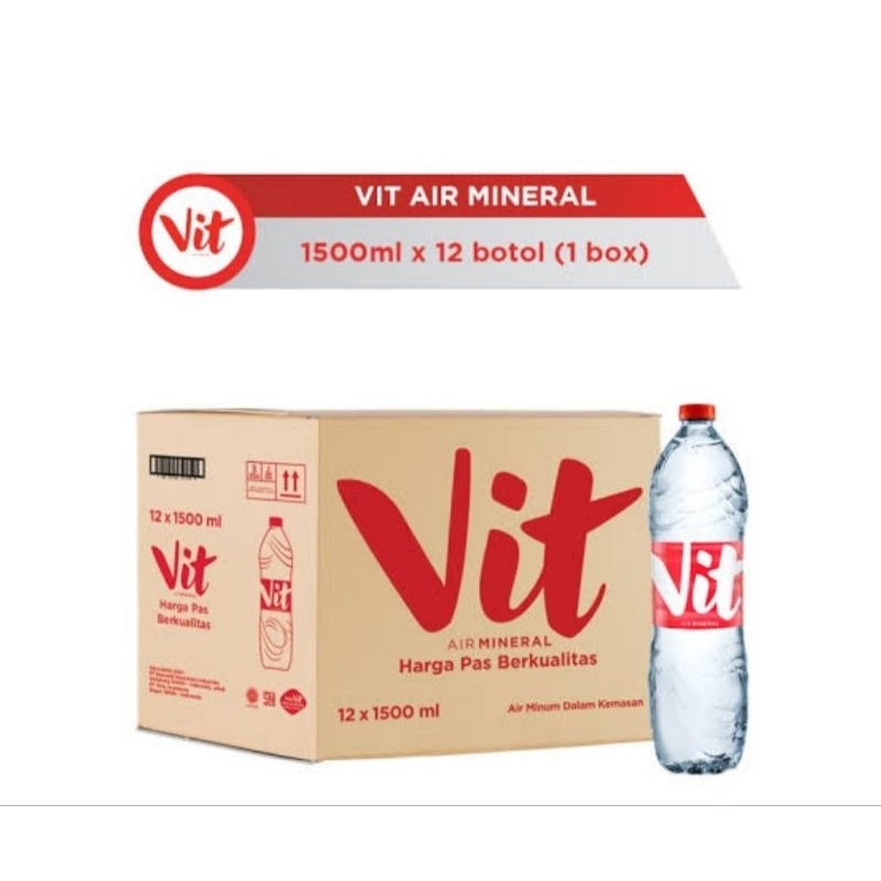 

Vit Air Mineral botol 1500 ml 1 dus isi 12 botol