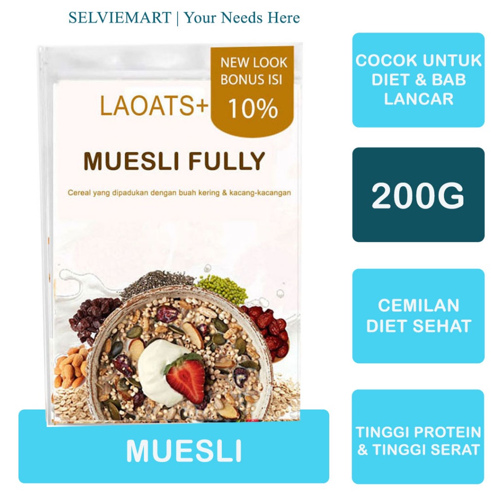 

Muesli Granola Diet Penurun Berat Badan Muesli Susu Diet Pelangsing Badan Susu Low Fat Rendah Lemak Laoats