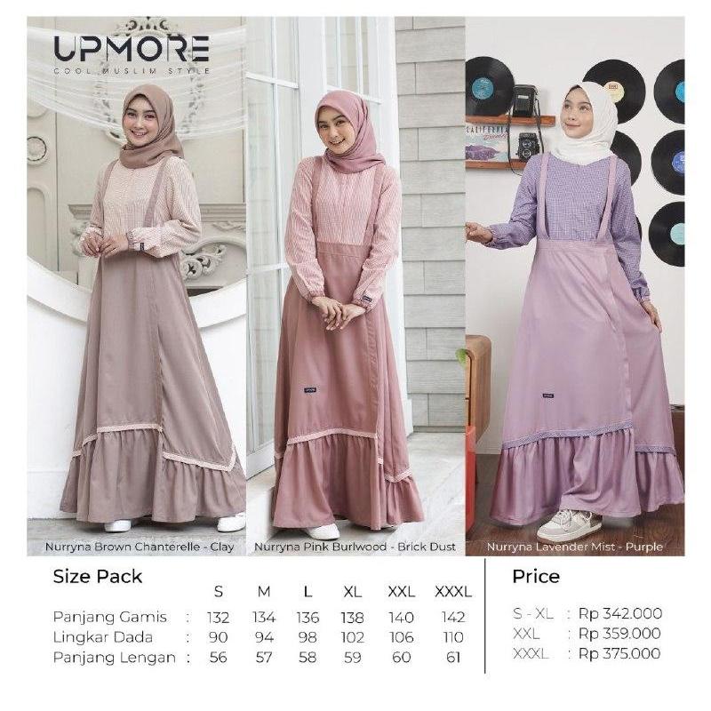 Gamis Nurryna - Upmore Nurryna || Baju Mutif Premium