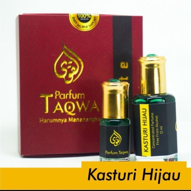 Parfum Kasturi Hijau 6ml Minyak Wangi Arab Asli 100 %