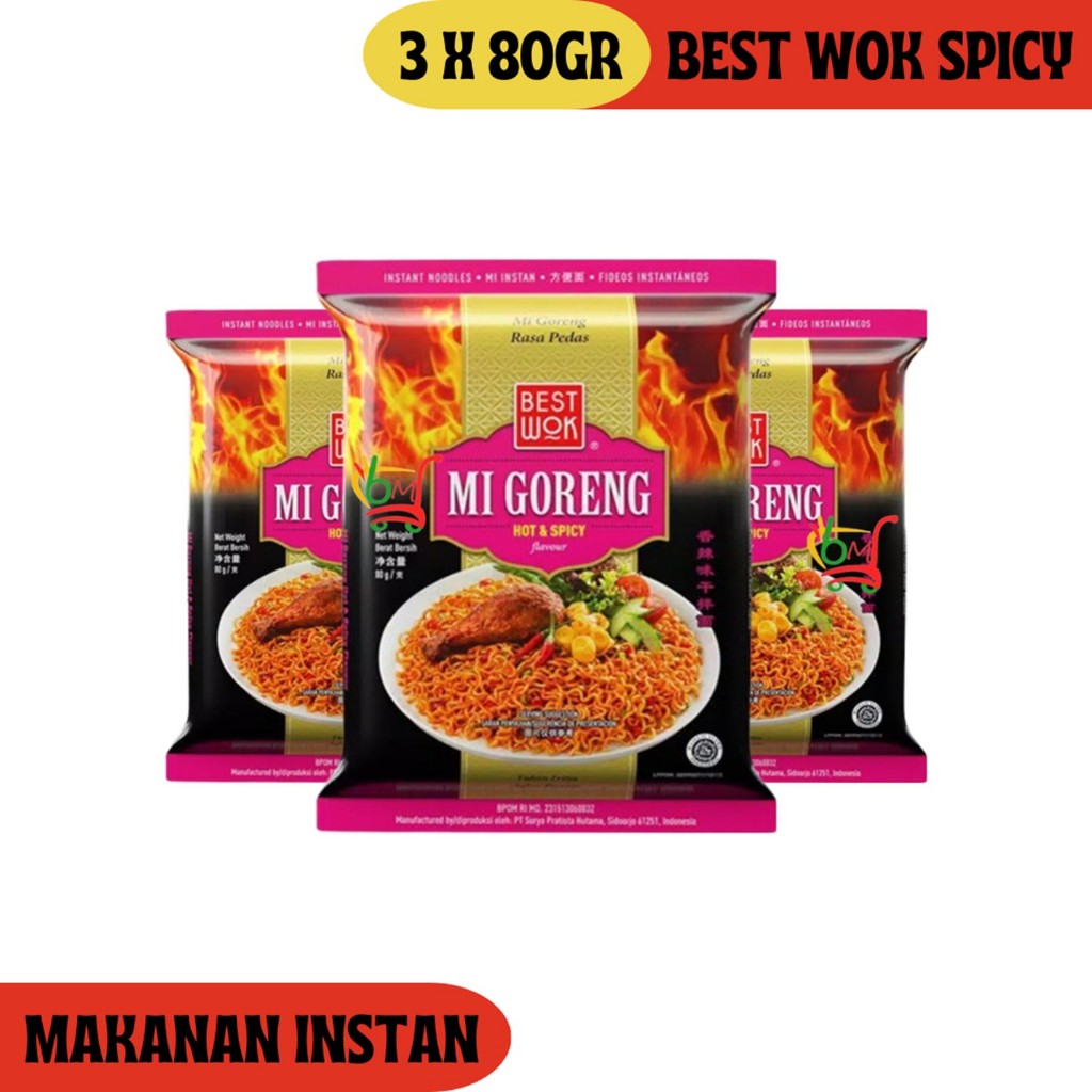 

3PCS Best Wok Hot & Spicy Mie Instan Goreng