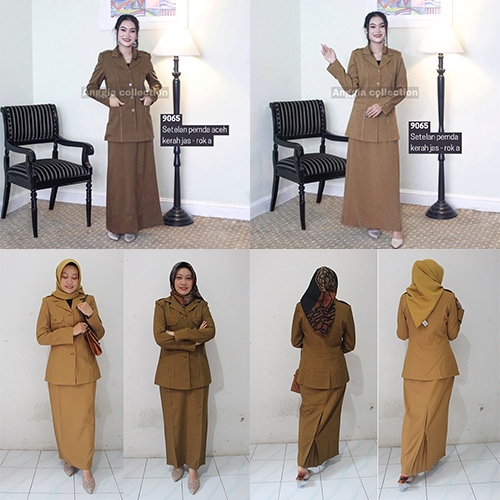 Setelan Blazer-Baju pdh pns wanita-Baju pemda pns terbaru-Setelan blazer wanita-Seragam pemda wanita