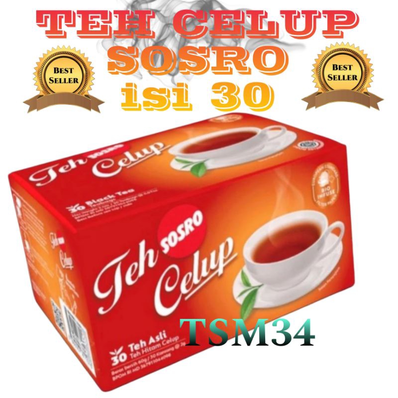 

Teh celup Sosro isi 30 teh Sosro isi 30pcs