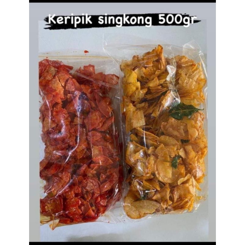 

KERIPIK SINGKONG DAUN JERUK PEDAS MANIS /SINGKONG BALADO 500 g.