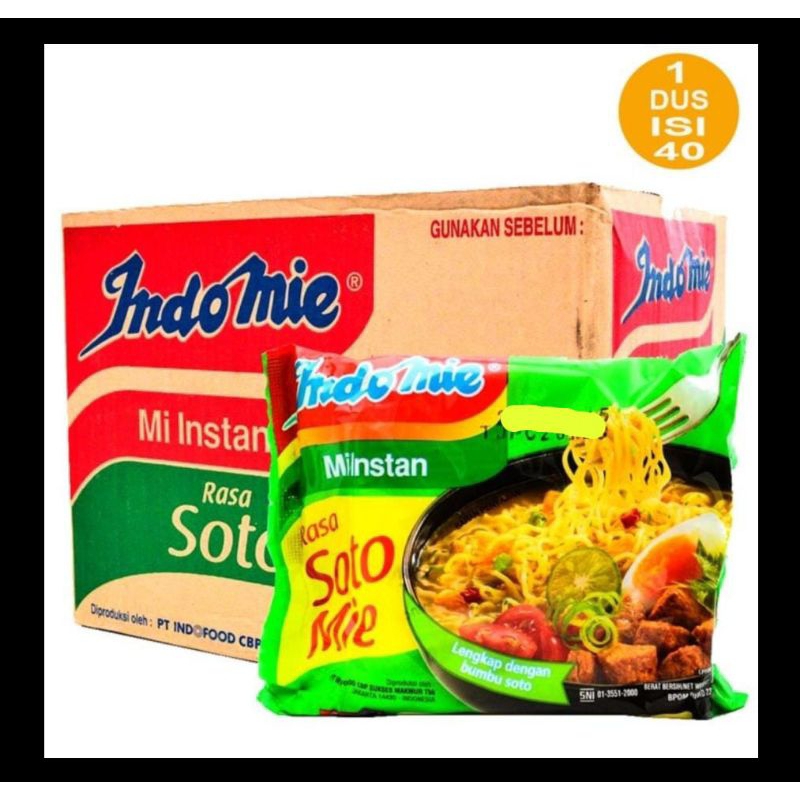 

INDOMIE SOTO 1 DUS ISI 40 pcs.