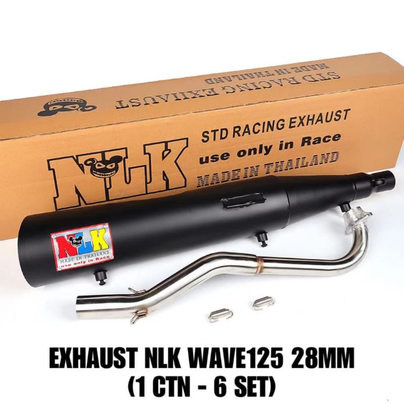 EXHAUST NLK STD RACING THAILAND UNTUK SUPRA X 125. 28MM ORIGINAL 100%