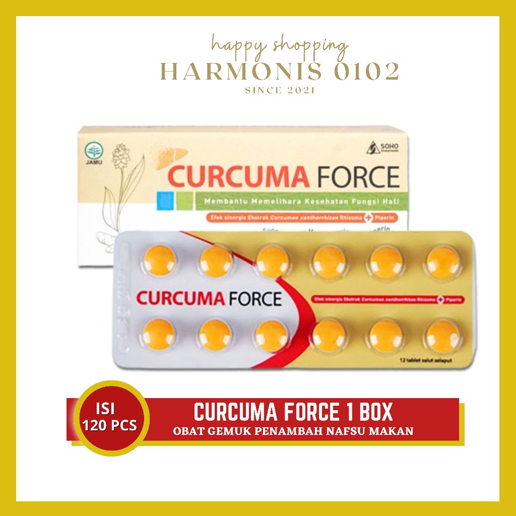 Curcuma Force 1 Box Penambah Nafsu Makan Dewasa Suplemen Gemuk