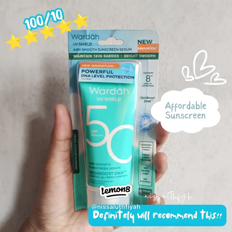SUNSCREEN WARDAH SPF 50  Airy smooth sunscreen serum
