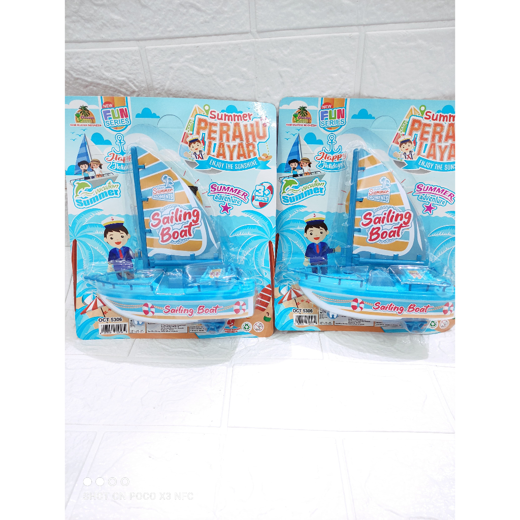 Mainan anak summer perahu layar plastik OCT5306 / Mainan anak perahu layar