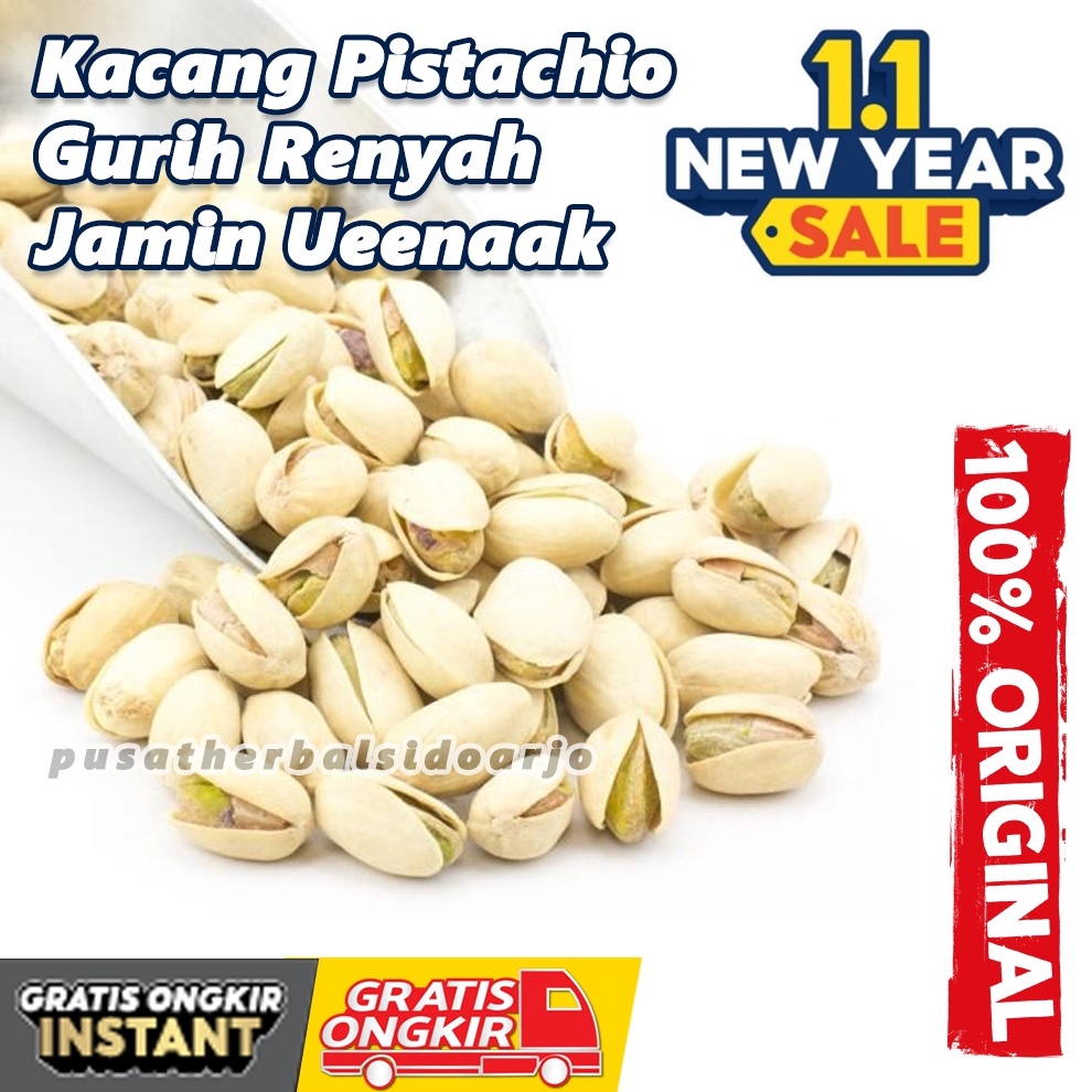 

Terbaik 1kg Pistachio Roasted Kacang Pistacio 1 kg Kacang Fustuk Arab Murah Premium Quality gas