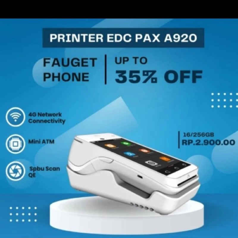 mesin printer android EDC A920 EDC PAC SPBU