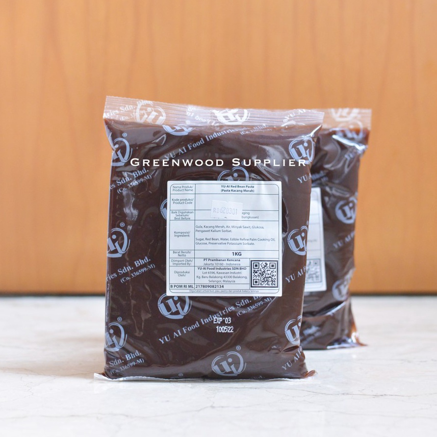 

Terlaris Yu Ai Red Bean Paste Pasta Kacang Merah 1KG