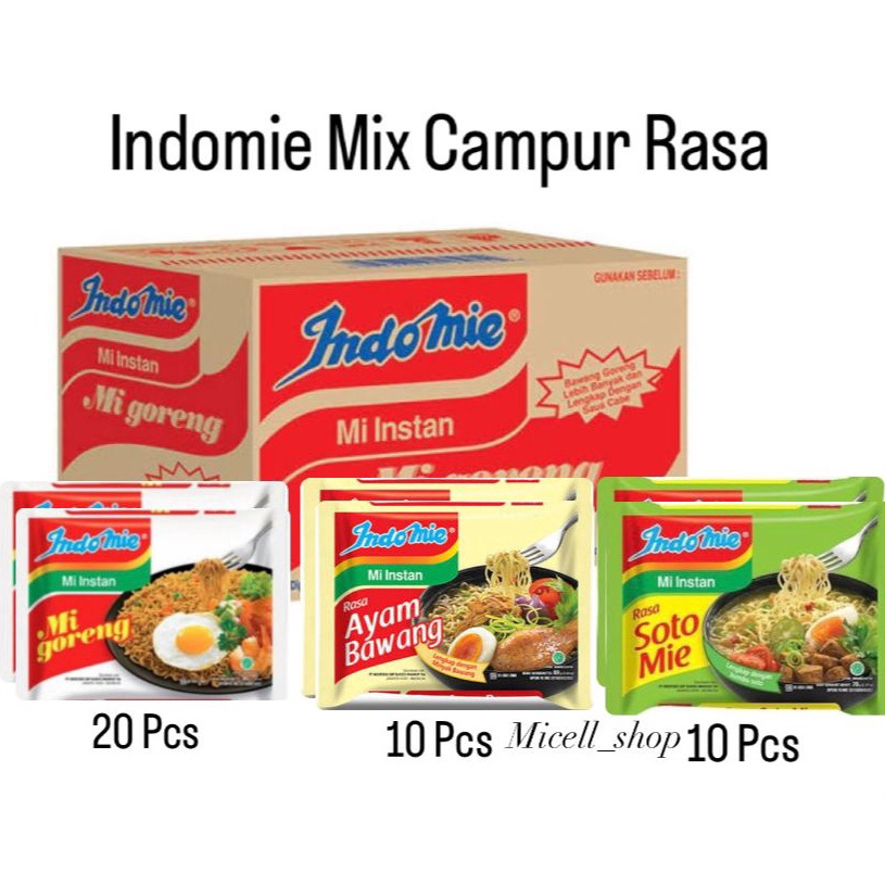 

Terbaru 1212 PAKET INDOMIE MIX CAMPUR RASA INDOMIE GORENG SOTO DAN AYAM BAWA buruan