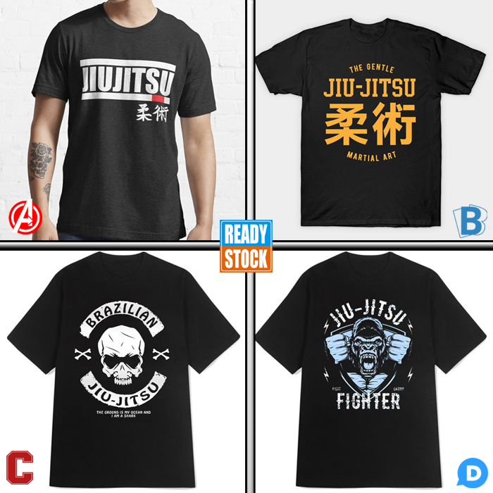 Kaos Jiu-Jitsu Brazilian Jiu Jitsu Tshirt Bahan 100% Cotton Casual T-SHIRT