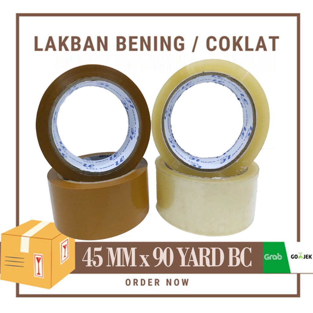 

[HARGA GROSIR] Lakban OPP Tape Packing 45 mm X 90 yard BC